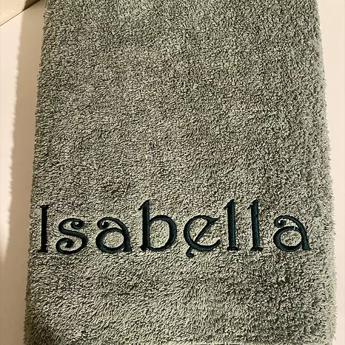 Serviette de bain Brodée